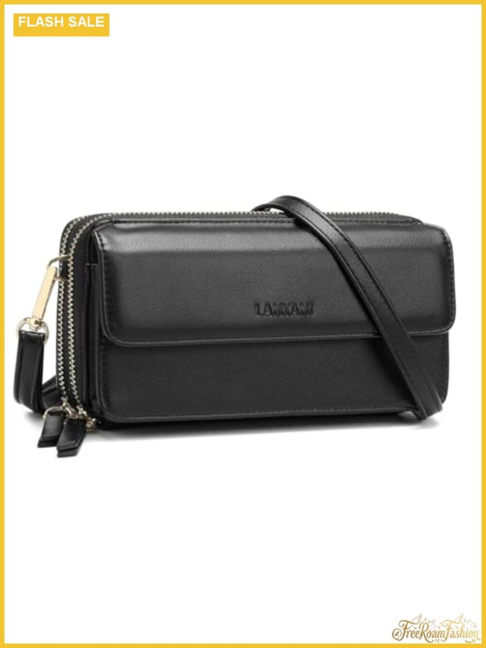 RFID Crossbody Wallet Wristlet Purse Vegan Leather Phone Pocket